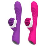 RABBIT VIBRADOR CON LENGUAS GIRATORIAS RECARGABLE USB NINFA
