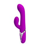 RABBIT VIBRADOR ROTADOR RECARGABLE USB NELSON PÚRPURA