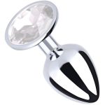 JOYA ANAL METAL CRISTAL BLANCO LARGE
